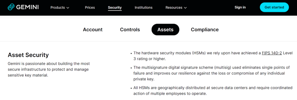 Gemini Assets security review